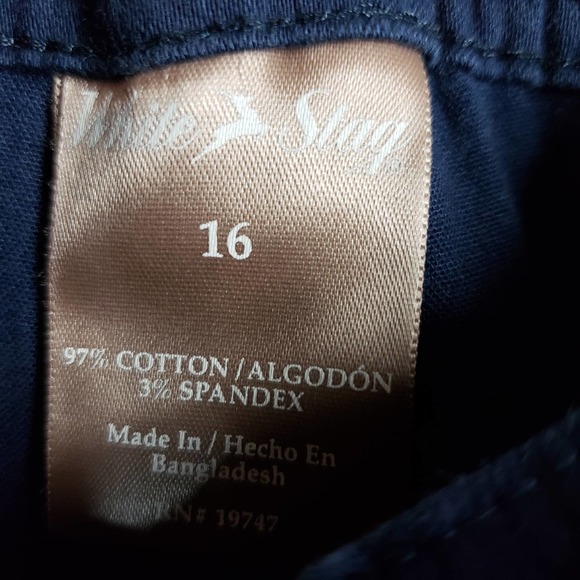 White Stag Casual Pants Womens Size 16 Flat Front Straight Leg Stretch Blue - Picture 9 of 9